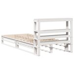 vidaXL Cadre de lit sans matelas blanc 90x190 cm bois de pin massif