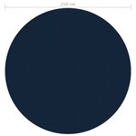vidaXL Film solaire de piscine flottant PE 210 cm Noir et bleu