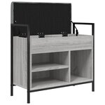 vidaXL Banc à chaussures sonoma gris 65 5x32x57 5 cm bois d'ingénierie