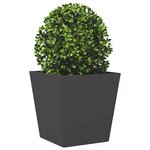 vidaXL Jardinières 2 Pièces noir 40x40x40 cm acier