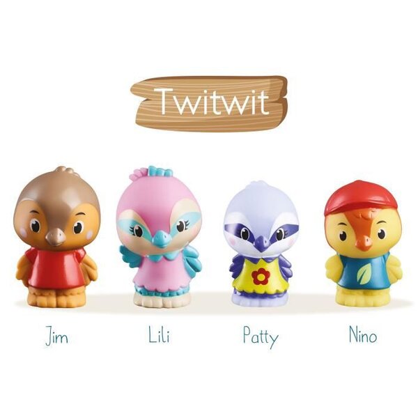 KLOROFIL Lot de 4 personnages famille Twitwit