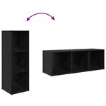 vidaXL Meuble TV 3 Pièces Noir 107 x 35 x 37 cm Bois d'ingénierie