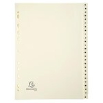 Intercalaires Imprimés Carte Peau 155g 26 Positions De A À Z - A4 - Ivoire - Exacompta