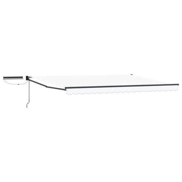 vidaXL Auvent rétractable électrique Blanc et anthracite 5 x 3 m