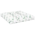 vidaXL Coussin de palette motif de feuilles 80x80x12 cm tissu