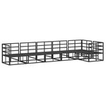 vidaXL Ensemble de canapé de jardin 6 Pièces Noir 70 x 70 x 32 cm