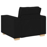 vidaXL Canapé Fauteuil Noir 60 cm Tissu