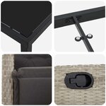 vidaXL Ensemble de salle à manger pour jardin 9 Pièces Gris clair