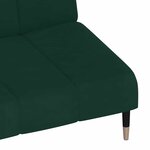 vidaXL Canapé-lit à 2 places vert foncé velours