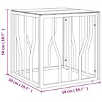 vidaXL Table basse argenté 50x50x50 cm acier inoxydable et verre