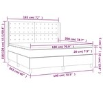 vidaXL Sommier à lattes de lit avec matelas Crème 180x200 cm Tissu