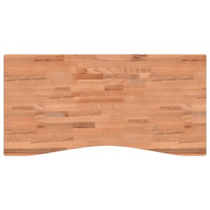 vidaXL Dessus de bureau 110x(50-55)x4 cm bois massif de hêtre