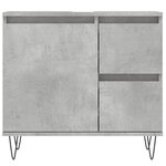 vidaXL Ensemble de meubles de salle de bain 3 Pièces gris béton