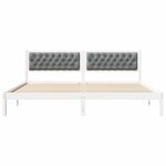 vidaXL Cadre de lit Gris clair 200 x 200 cm Pin massif