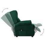 vidaXL Fauteuil Vert foncé Tissu