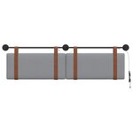 vidaXL Tête de lit suspendue Avec lumière LED Gris clair PU antique