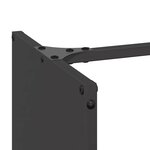 vidaXL Portant de bois chauffage noir 40x30x80 cm