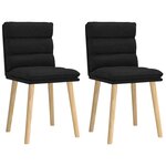 vidaXL Chaises à manger lot de 2 noir tissu