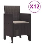 vidaXL Ensemble de salle à manger pour jardin 13 Pièces Marron et Taupe