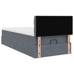 vidaXL Cadre de lit ottoman et matelas gris foncé 90x200 cm velours