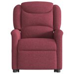 vidaXL Fauteuil inclinable électrique rouge bordeaux tissu