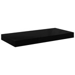 vidaXL Étagère murale flottante 2 Pièces Noir brillant 50x23x3 8 cm MDF