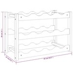 vidaXL Casier à vin pour 12 bouteilles Bois massif de noyer