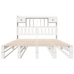 vidaXL Lit bibliothèque sans matelas blanc 150x200 cm bois pin massif