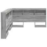 vidaXL Tête de lit de rangement Sonoma gris 135 cm Bois d'ingénierie