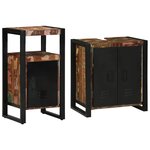 vidaXL Ensemble de mobilier de salle de bain avec étagère 2 Pièces