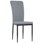 vidaXL Chaises à manger lot de 4 Gris clair Velours