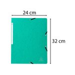 Chemise à élastiques sans Rabats carton 400g 24x32 cm Vert EXACOMPTA