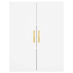 vidaXL Buffet haut Blanc 69 5x34x180 cm Bois d'ingénierie