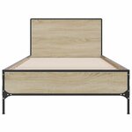 vidaXL Cadre de lit avec tête de lit Chêne Sonoma 80 x 200 cm