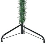 vidaXL Demi sapin de Noël artificiel mince avec support Vert 120 cm
