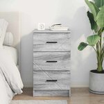 vidaXL Cabinet de chevet Sonoma gris 38 x 38 x 66 cm Bois d'ingénierie
