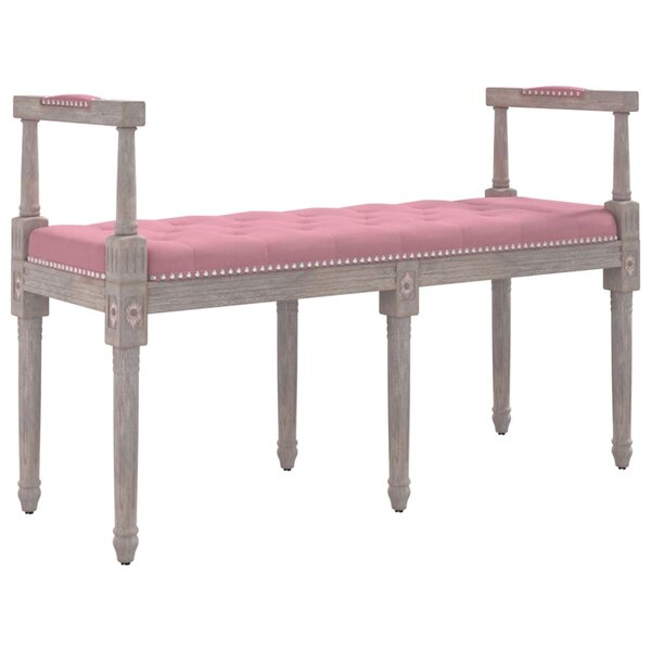 Banc banquette 110 x 40 x 70 cm velours rose 02_0010600