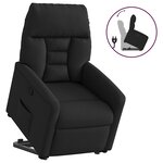 vidaXL Fauteuil inclinable noir tissu