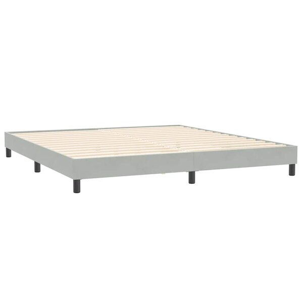 vidaXL Cadre de lit sans matelas gris clair 200x210 cm velours