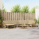 vidaXL Ensemble de canapés d'extérieur 8 Pièces Blanc et Beige
