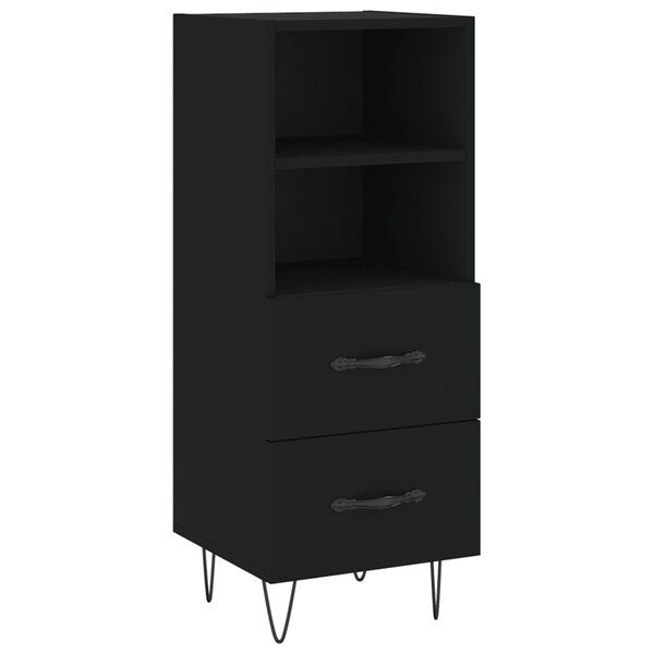 vidaXL Buffet Noir 34 5x34x90 cm Bois d'ingénierie