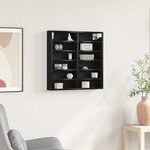 vidaXL Vitrine Cabinet Noir Chêne 60x8 5x58 cm Bois d'ingénierie