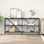 vidaXL Table console Chêne noir 160 x 30 x 75 cm Bois d'ingénierie