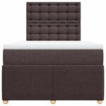 vidaXL Sommier à lattes de lit avec matelas Marron foncé 120x200 cm