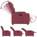 vidaXL Fauteuil inclinable électrique Rouge bordeaux Tissu