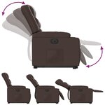 vidaXL Fauteuil inclinable électrique marron similicuir