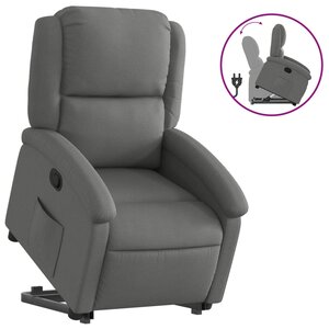 vidaXL Fauteuil inclinable Gris foncé Tissu