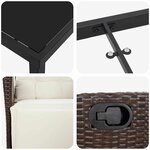 vidaXL Ensemble de salle à manger pour jardin 5 Pièces Marron Poly rotin
