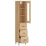 vidaXL Buffet haut Chêne sonoma 34 5x34x180 cm Bois d'ingénierie