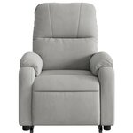 vidaXL Fauteuil inclinable électrique gris clair tissu microfibre